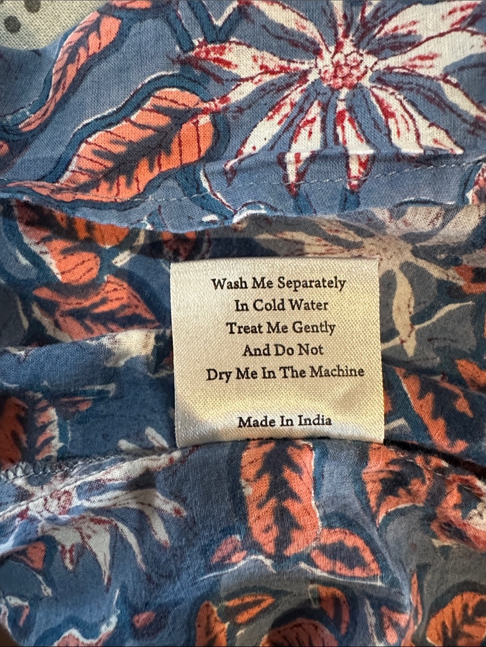 Blue Floral Off-Shoulder Ruffle Tunic - Picture 7 of 8